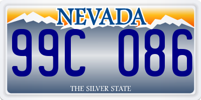NV license plate 99C086