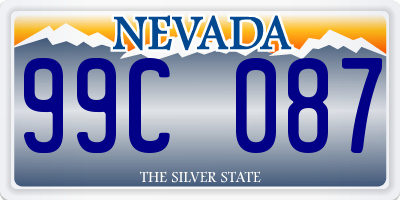 NV license plate 99C087