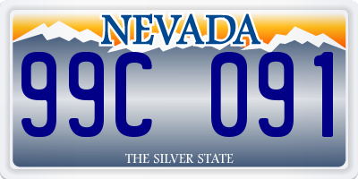 NV license plate 99C091