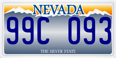 NV license plate 99C093