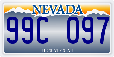 NV license plate 99C097