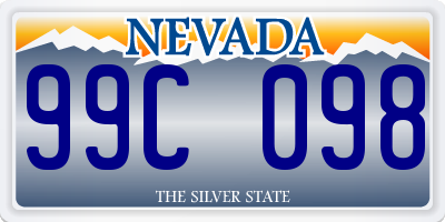 NV license plate 99C098