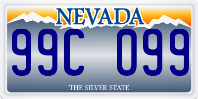 NV license plate 99C099