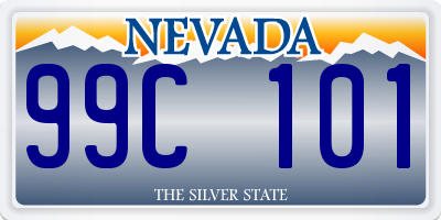 NV license plate 99C101