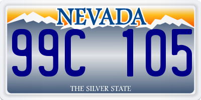 NV license plate 99C105