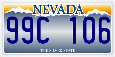 NV license plate 99C106