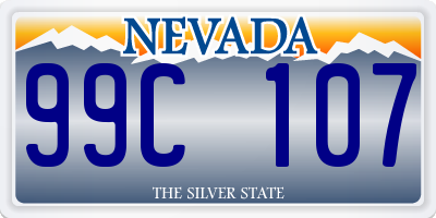 NV license plate 99C107