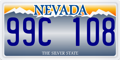 NV license plate 99C108