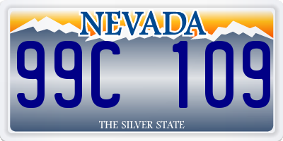 NV license plate 99C109