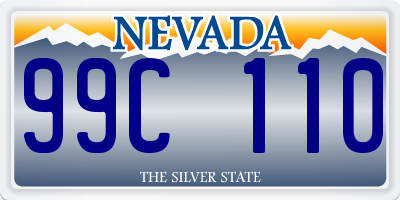 NV license plate 99C110