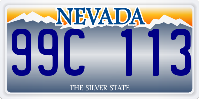 NV license plate 99C113