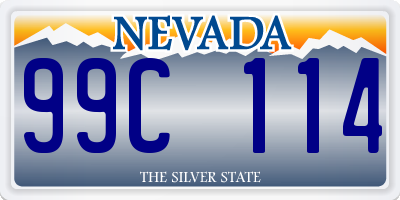 NV license plate 99C114