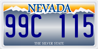 NV license plate 99C115