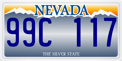 NV license plate 99C117