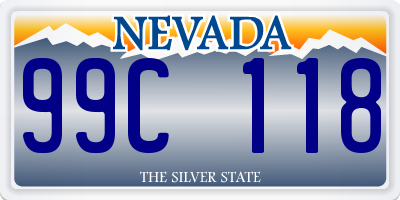 NV license plate 99C118