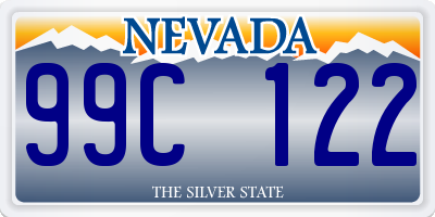 NV license plate 99C122