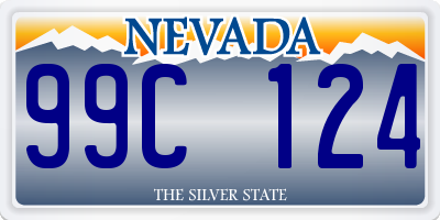 NV license plate 99C124