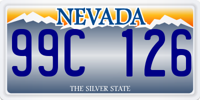 NV license plate 99C126