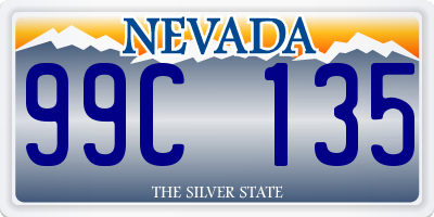 NV license plate 99C135