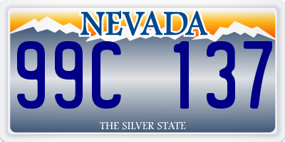 NV license plate 99C137