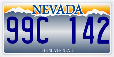 NV license plate 99C142