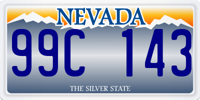 NV license plate 99C143