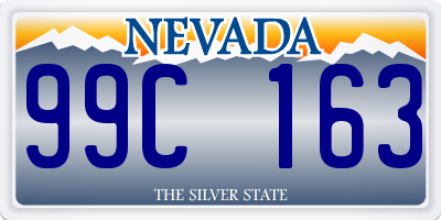 NV license plate 99C163