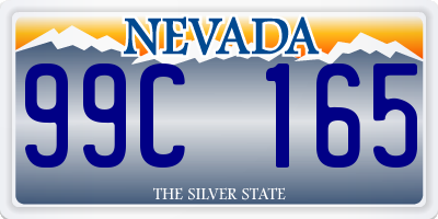 NV license plate 99C165