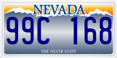 NV license plate 99C168