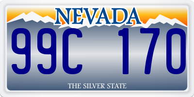 NV license plate 99C170