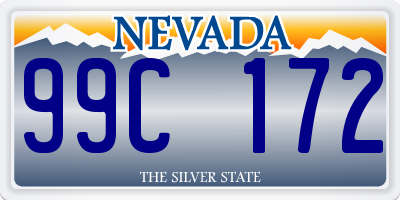 NV license plate 99C172