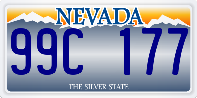 NV license plate 99C177