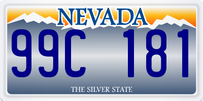 NV license plate 99C181