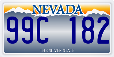 NV license plate 99C182