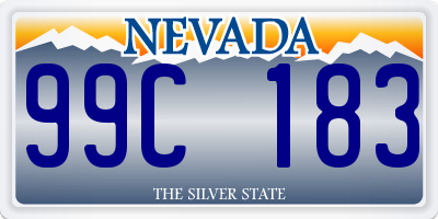 NV license plate 99C183