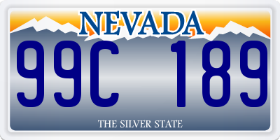 NV license plate 99C189