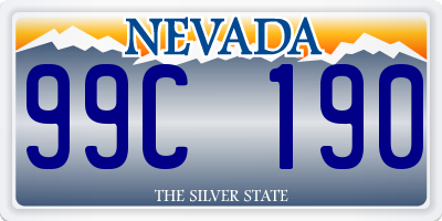 NV license plate 99C190