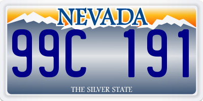 NV license plate 99C191