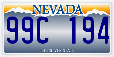 NV license plate 99C194