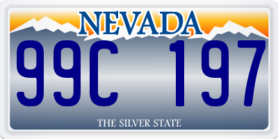 NV license plate 99C197