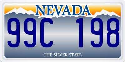 NV license plate 99C198