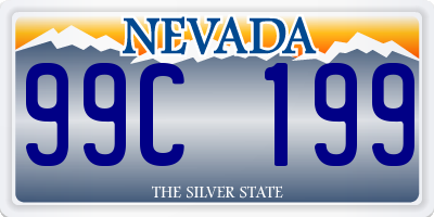 NV license plate 99C199