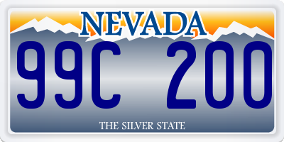 NV license plate 99C200