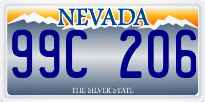 NV license plate 99C206