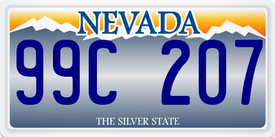 NV license plate 99C207