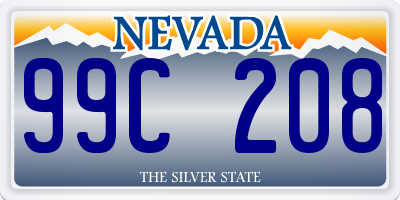 NV license plate 99C208