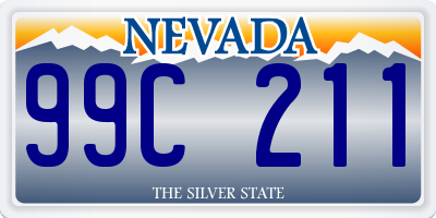 NV license plate 99C211