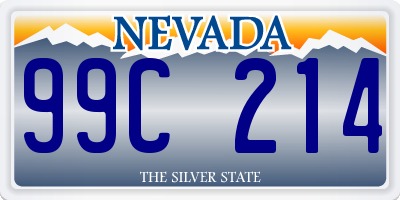 NV license plate 99C214