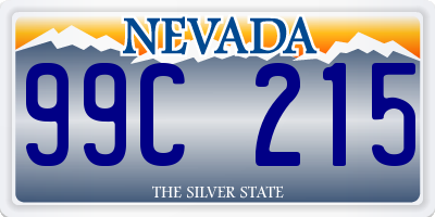 NV license plate 99C215