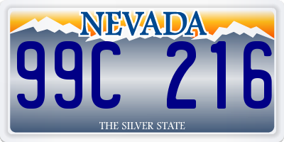 NV license plate 99C216